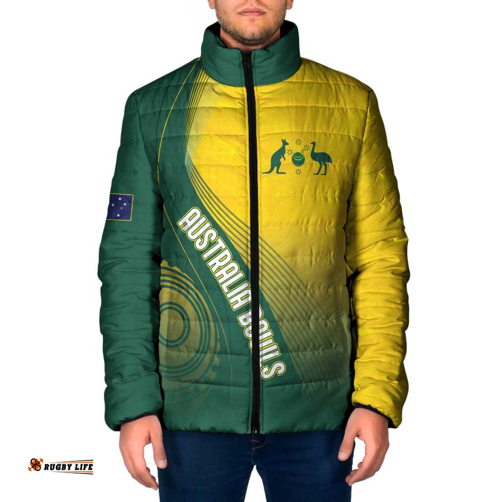 Australia Bowls Personalised Padded Jacket Basic Marble Glaze - National Color LT7