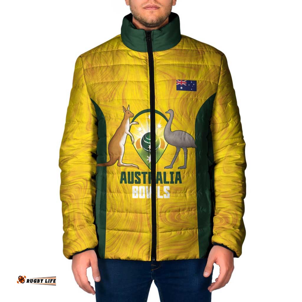Custom Bowls Australia Padded Jacket Marble National Color LT14