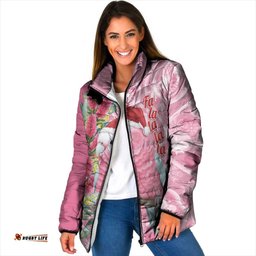 Australia Pink Galah Christmas Padded Jacket Falalalala Galalah Bottlebrush Aboriginal Art LT14