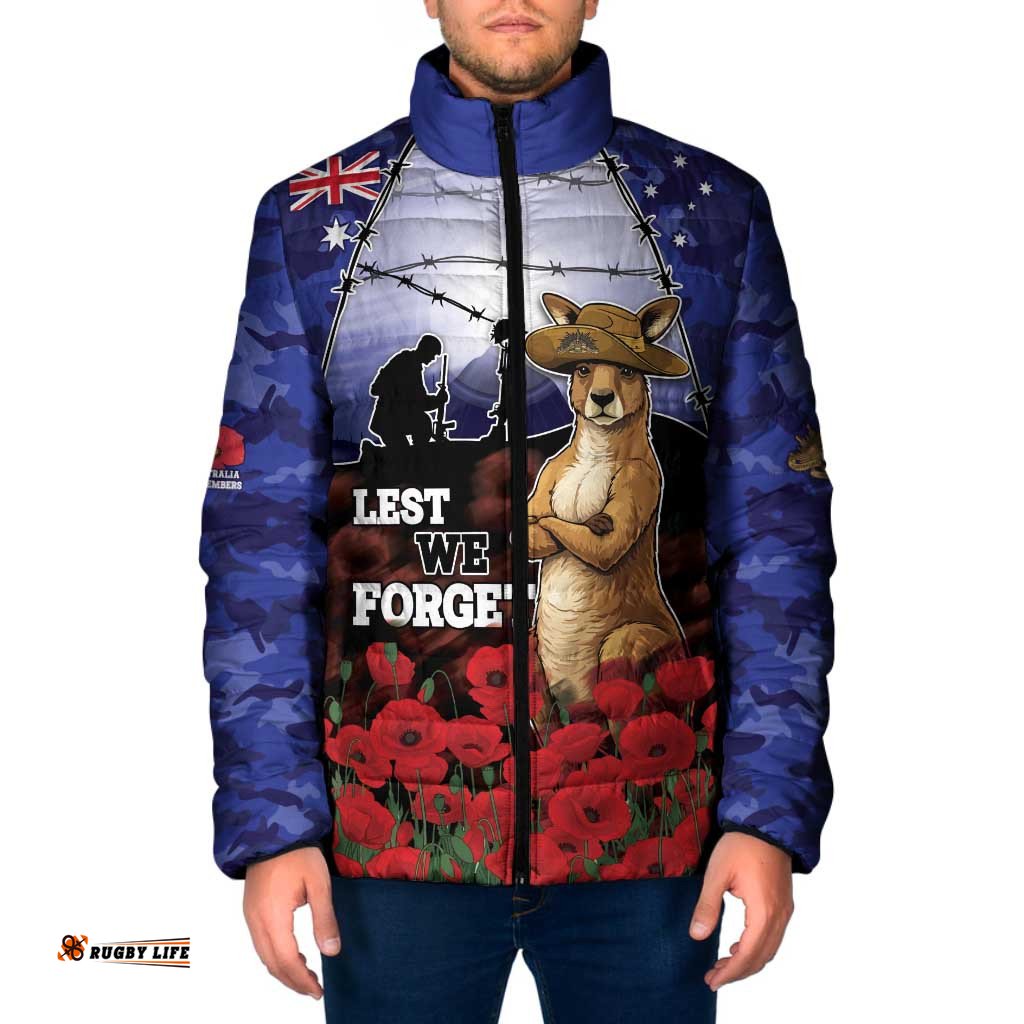 ANZAC Day Padded Jacket Lest We Forget DT05