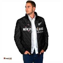 Custom Football New Zealand Padded Jacket Aotearoa United Black Version LT01