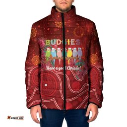 Australia Budgerigar Christmas Personalised Padded Jacket Budgies Hakea Have A Good Chrissie LT14