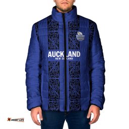 Custom Oceania Football NZ Auckland Padded Jacket Maori Tribal Pattern LT9