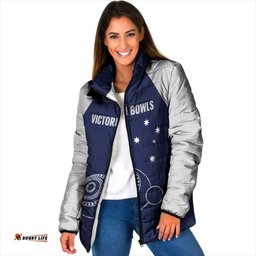Custom Victoria Bowls Australia Padded Jacket Go Champions Garden State LT14