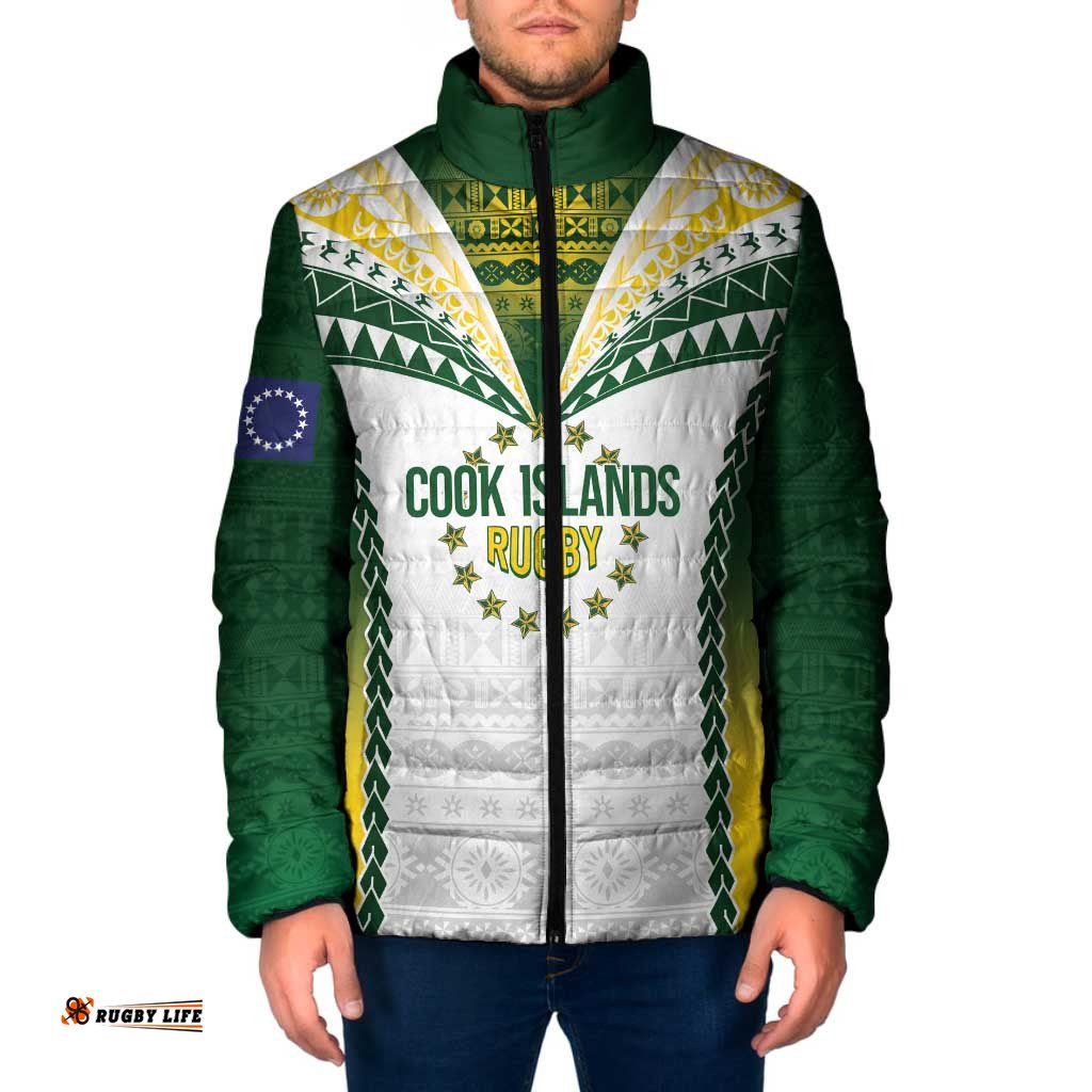 Cook Islands Rugby Custom Padded Jacket Kuki's Aitu Champions LT7