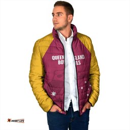 Custom Queensland Bowls Australia Padded Jacket Go Champions QLD Kookaburra LT14