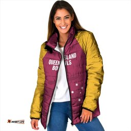 Custom Queensland Bowls Australia Padded Jacket Go Champions QLD Kookaburra LT14
