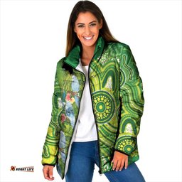 Budgerigar Australia Padded Jacket Aussie Common Parakeet Indigenous Art LT14