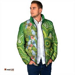 Budgerigar Australia Padded Jacket Aussie Common Parakeet Indigenous Art LT14