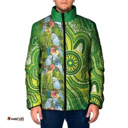 Budgerigar Australia Padded Jacket Aussie Common Parakeet Indigenous Art LT14