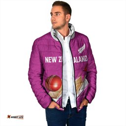 Custom New Zealand Cricket Padded Jacket Kiwi Birds Haka Dance Pink Fern Sporty Style LT03