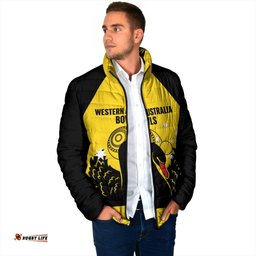 Custom Western Australia Bowls Padded Jacket Go Champions WA Black Swan LT14