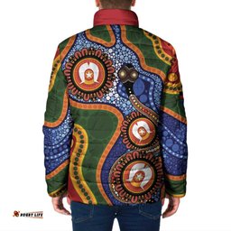 Australia NAIDOC Week 2026 Padded Jacket 50 Years of Deadly Dhari Snake Aboriginal Art LT14
