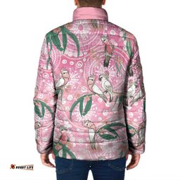 Australia Galah Aboriginal Padded Jacket Breast Cancer Awareness LT7