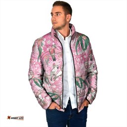 Australia Galah Aboriginal Padded Jacket Breast Cancer Awareness LT7