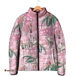 Australia Galah Aboriginal Padded Jacket Breast Cancer Awareness LT7