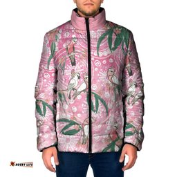 Australia Galah Aboriginal Padded Jacket Breast Cancer Awareness LT7