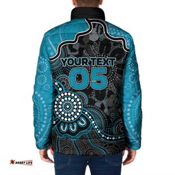 Custom Power Football Padded Jacket Aboriginal Dot Art Pattern DT05