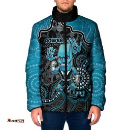 Custom Power Football Padded Jacket Aboriginal Dot Art Pattern DT05