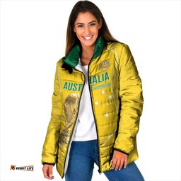 Custom Australia Soccer Padded Jacket Aussie Aussie Oi Oi Oi LT15