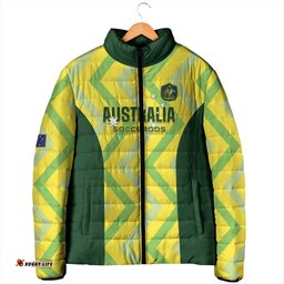 Custom Australia Socceroos 2025 Padded Jacket Forever Golden LT01