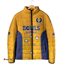Australian South Australia Lawn Bowls Custom Padded Jacket Aussie Minimalist Style LT9