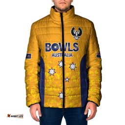 Australian South Australia Lawn Bowls Custom Padded Jacket Aussie Minimalist Style LT9