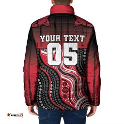 Custom Essendon Go Bombers Padded Jacket Don The Sash DT05