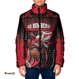 Custom Essendon Go Bombers Padded Jacket Don The Sash DT05