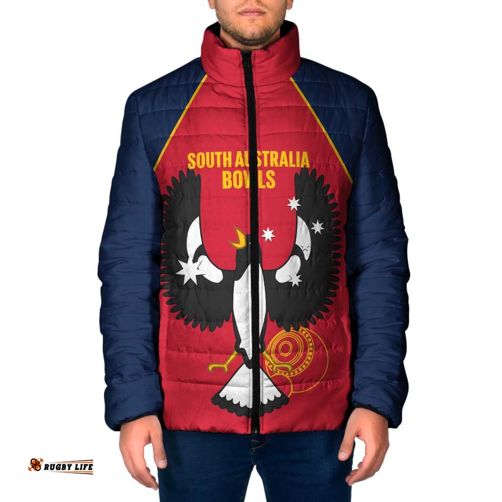 Custom South Australia Bowls Padded Jacket Go Champions SA Piping Shrike LT14