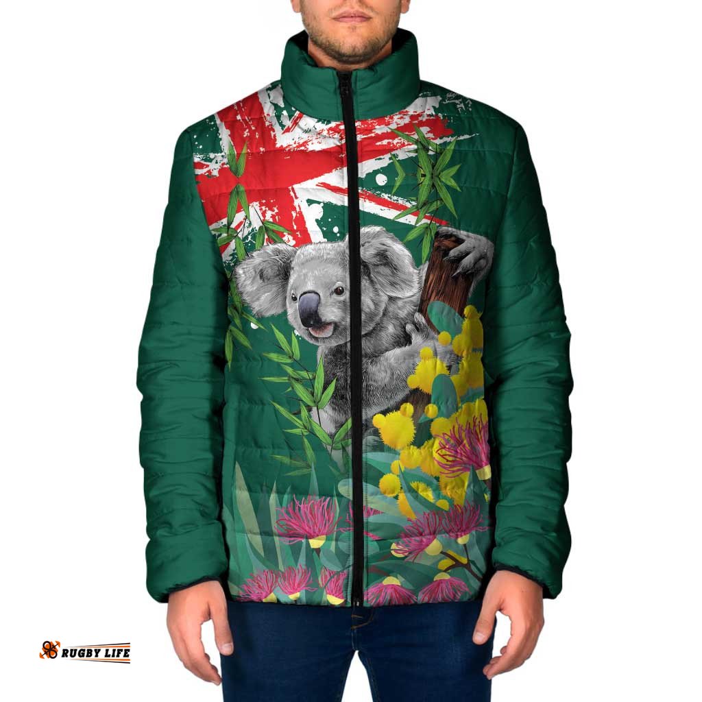 Australia Day Koala Padded Jacket Aussie Aussie Aussie Oi Oi Oi National Color LT9