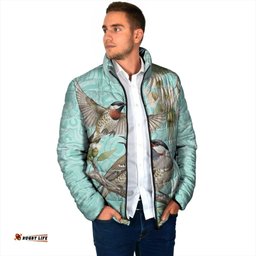 Australia Red Wattlebird Padded Jacket Eucalyptus Alba Indigenous Art LT14