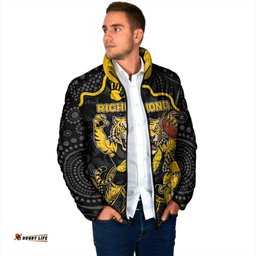 Custom Richmond Football Padded Jacket Aboriginal Dot Art Pattern DT05
