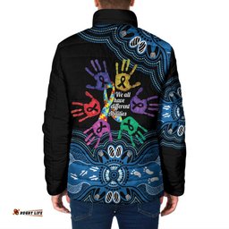 Autism Awareness Australia Indigenous Padded Jacket We All Have Different Abilities LT14