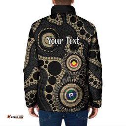 Collingwood NAIDOC Week 2026 Personalised Padded Jacket 50 Years of Deadly Aboriginal Art LT14