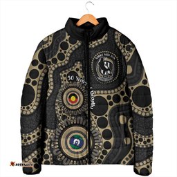 Collingwood NAIDOC Week 2026 Personalised Padded Jacket 50 Years of Deadly Aboriginal Art LT14