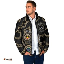 Collingwood NAIDOC Week 2026 Personalised Padded Jacket 50 Years of Deadly Aboriginal Art LT14