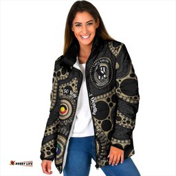 Collingwood NAIDOC Week 2026 Personalised Padded Jacket 50 Years of Deadly Aboriginal Art LT14