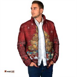 Funny Kiwi Bird Xmas Tree Padded Jacket New Zealand Tribal Christmas Spirit LT9