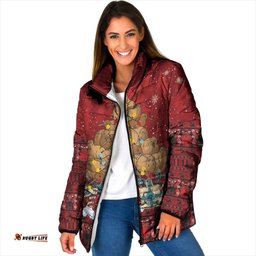 Funny Kiwi Bird Xmas Tree Padded Jacket New Zealand Tribal Christmas Spirit LT9