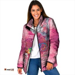 Australia Fight Cancer In All Colors Padded Jacket Galah Pink Tie Dye LT7