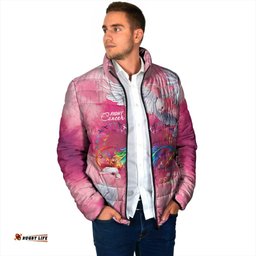 Australia Fight Cancer In All Colors Padded Jacket Galah Pink Tie Dye LT7