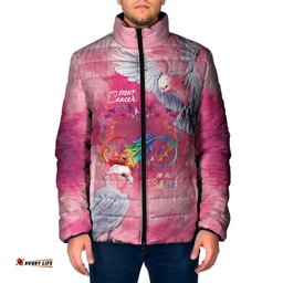 Australia Fight Cancer In All Colors Padded Jacket Galah Pink Tie Dye LT7