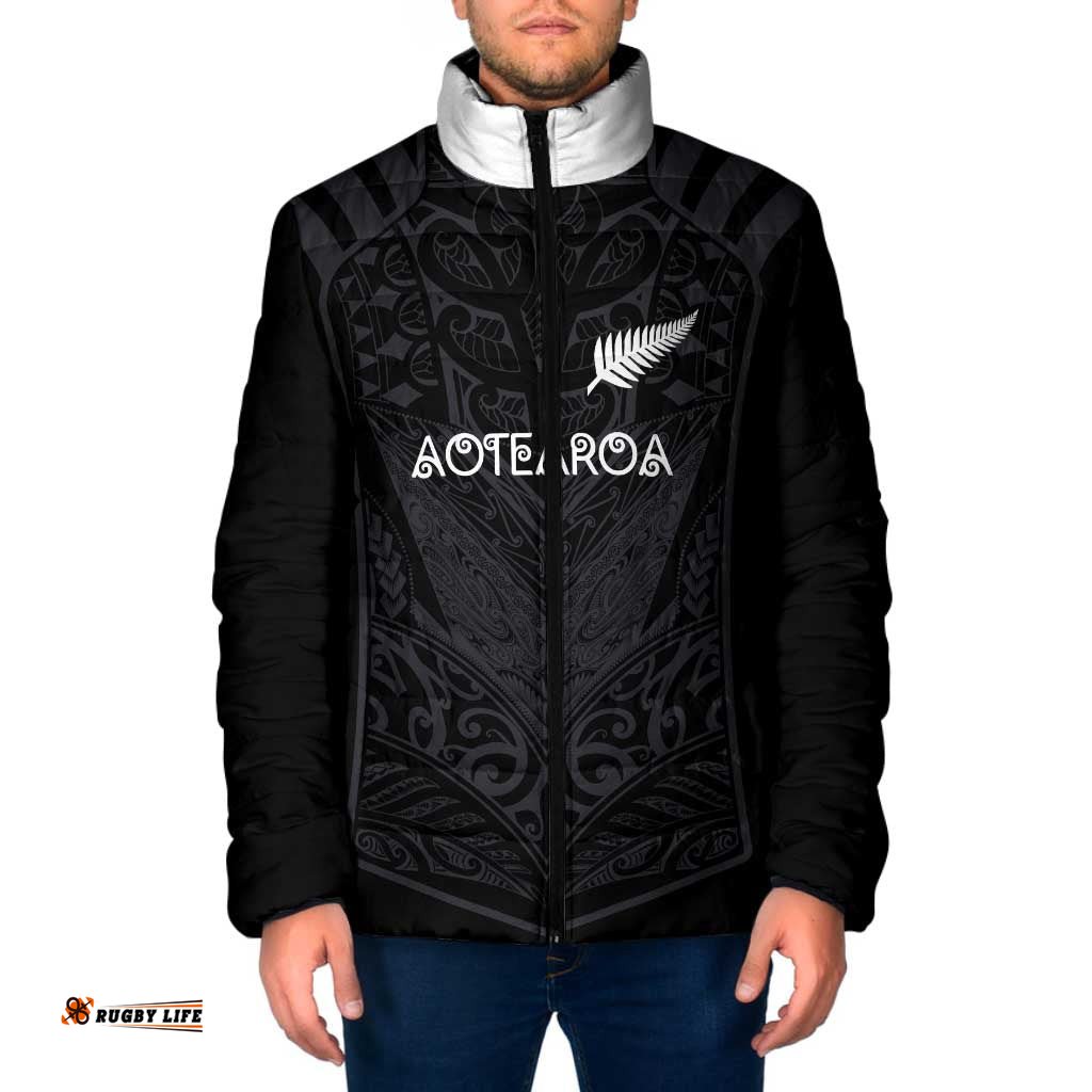 Custom Aotearoa Rugby Padded Jacket The Blacks-Sporty T90 Style LT03