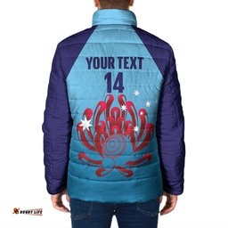 Custom New South Wales Bowls Australia Padded Jacket Go Champions NSW Waratah LT14