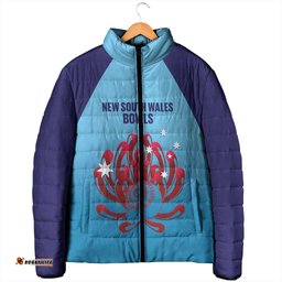 Custom New South Wales Bowls Australia Padded Jacket Go Champions NSW Waratah LT14