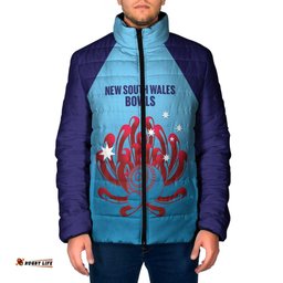 Custom New South Wales Bowls Australia Padded Jacket Go Champions NSW Waratah LT14