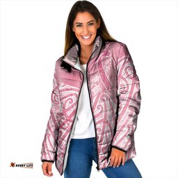 Breast Cancer Awareness Maori Padded Jacket Kia Kaha Kia Maia Kia Manawanui LT7