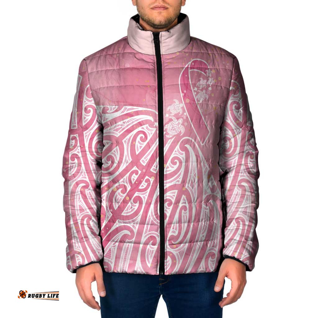 Breast Cancer Awareness Maori Padded Jacket Kia Kaha Kia Maia Kia Manawanui LT7