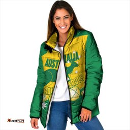 Custom Australia Petanque Padded Jacket Aussie Kangaroo Bouleroos National Color LT14